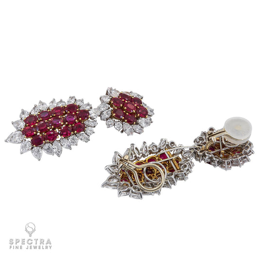 Hammerman Ruby Diamond Convertible Drop Earrings