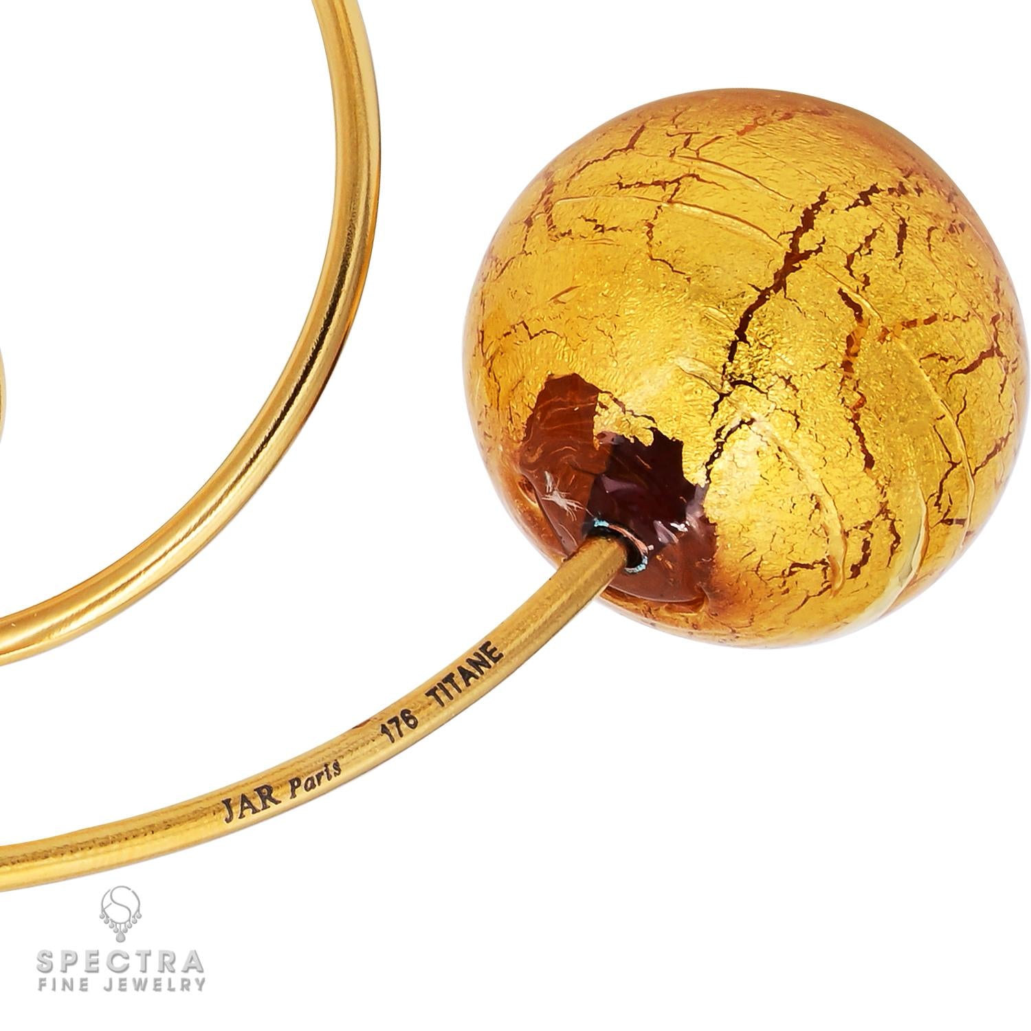 JAR Carnavale de Venice Golden Titanium Ear Clips