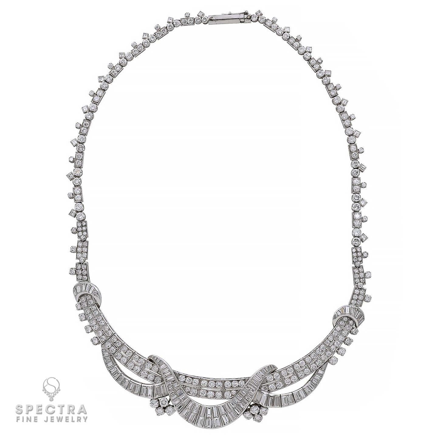 Vintage 32.50 cts. Diamond Necklace in Platinum