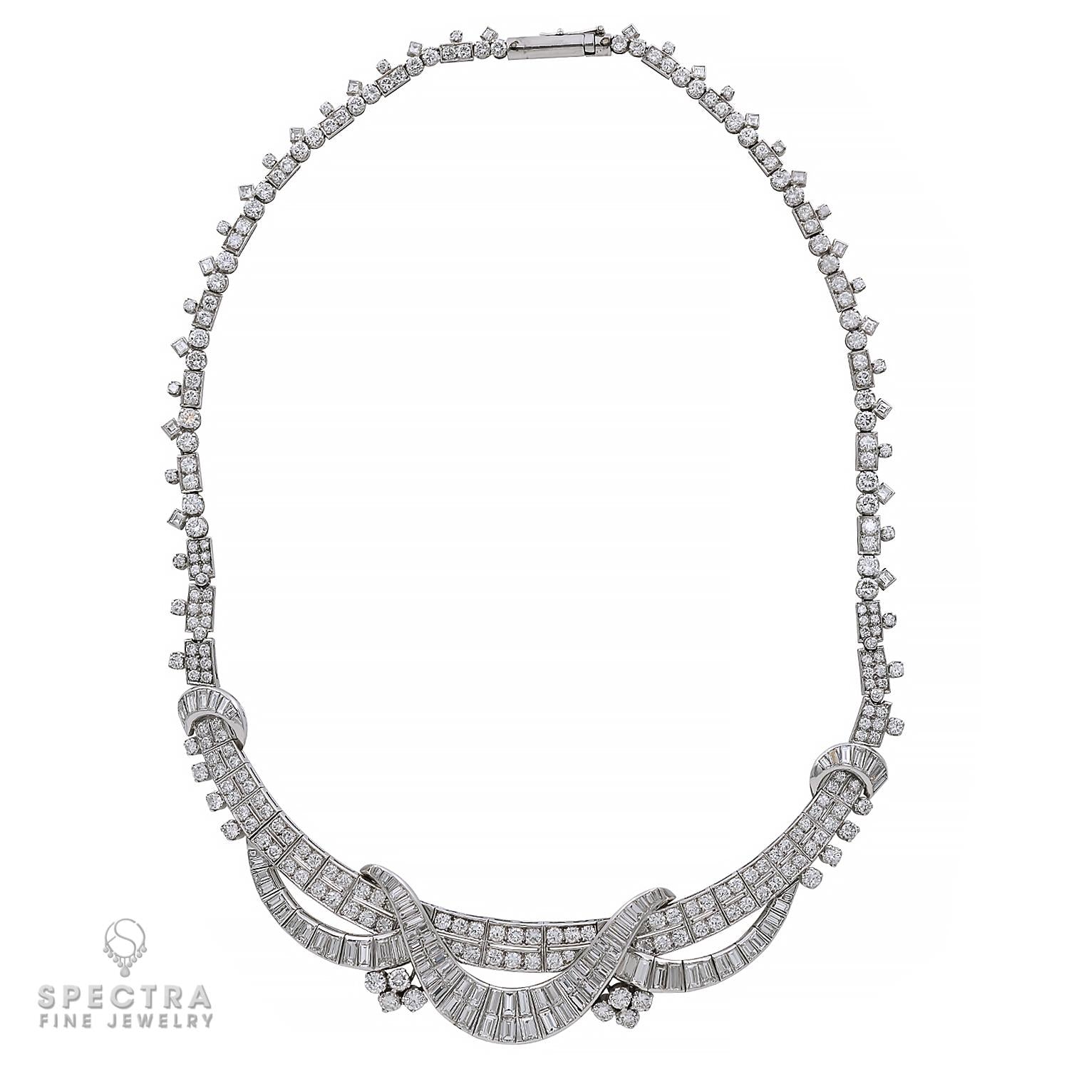 Vintage 32.50 cts. Diamond Necklace in Platinum