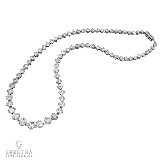 81 Carat Vintage Diamond Matinee Riviere Necklace