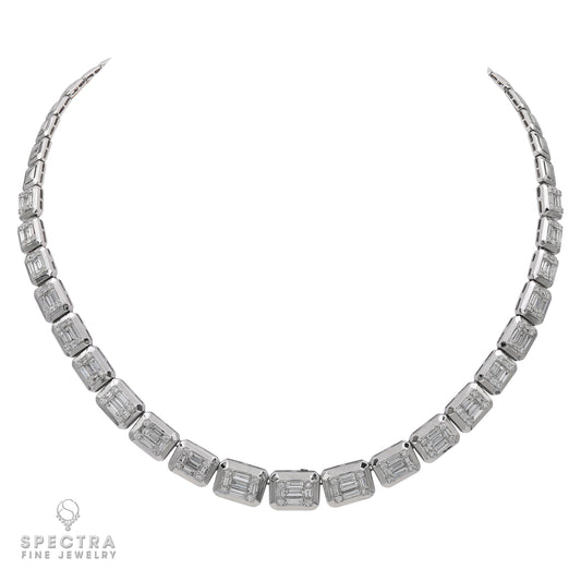 Spectra Fine Jewelry Diamond Mixed Cut Riviere Collar Necklace