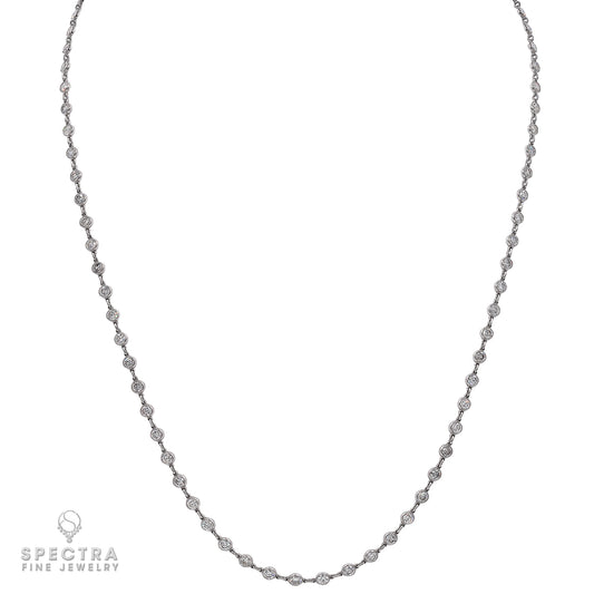 7.77 Carats Diamond By The Yard Necklace by Spectra Fine Jewelry