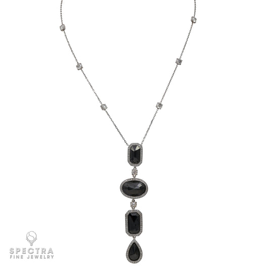 Black and White Diamond Pendant Necklace by Spectra Fine Jewelry