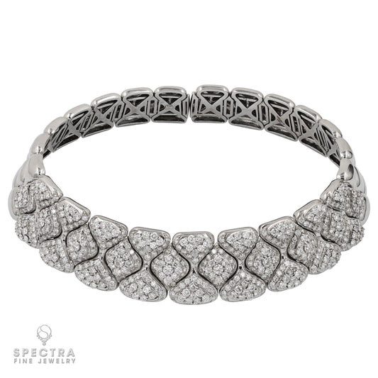 Elegant Diamond Choker Necklace with 33 Carats of Pave Diamonds