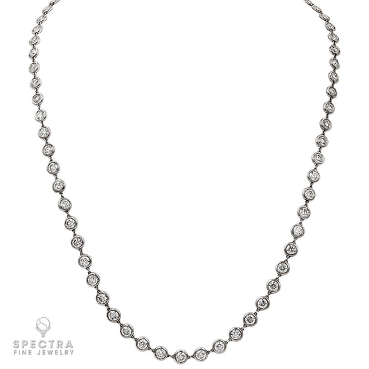 Spectra Fine Jewelry: 25.81cts Diamond-by-the-Yard Necklace in 18k White Gold - Shop Now!