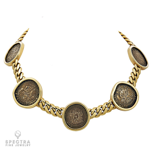 Bulgari Monete Ancient Coin Vintage Collar Necklace