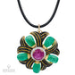 David Webb Burmese Ruby Colombian Emerald Convertible Brooch Pendant