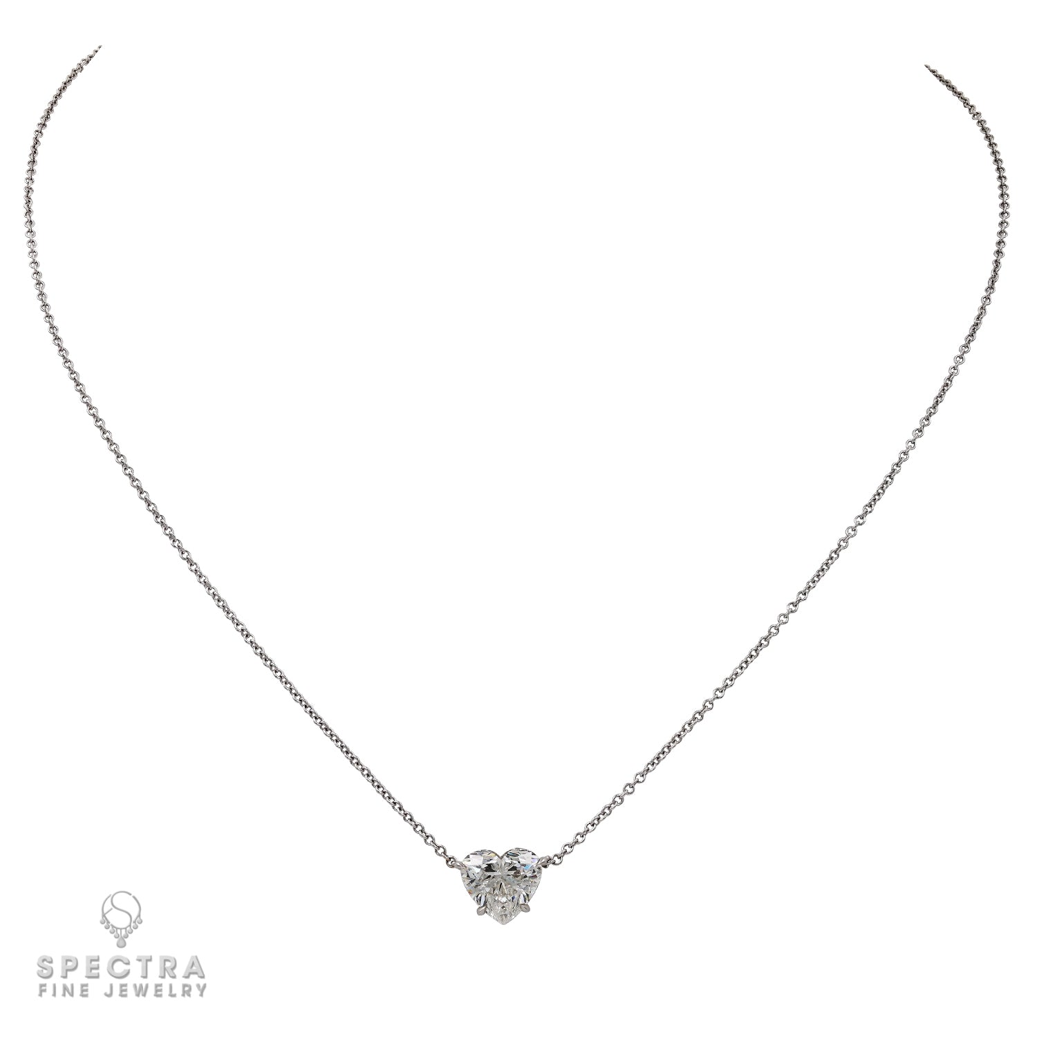 Spectra Fine Jewelry 2.11 Carat Heart-shape Diamond Pendant Necklace