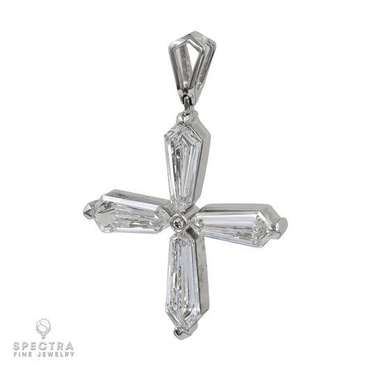 3.39ct Kite Diamond Cross Pendant | Spectra Fine Jewelry
