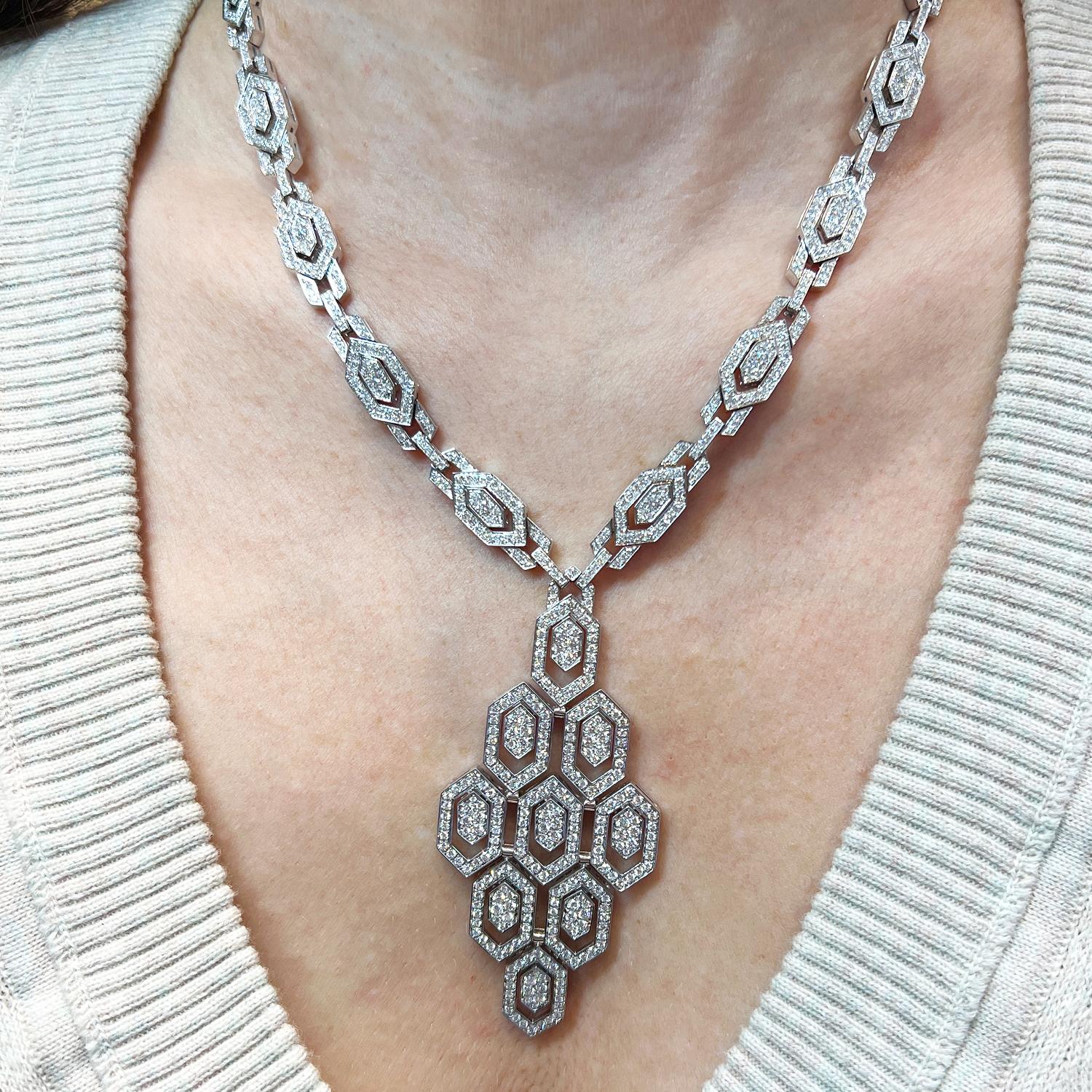 Bulgari 18k White Gold and Diamond Necklace