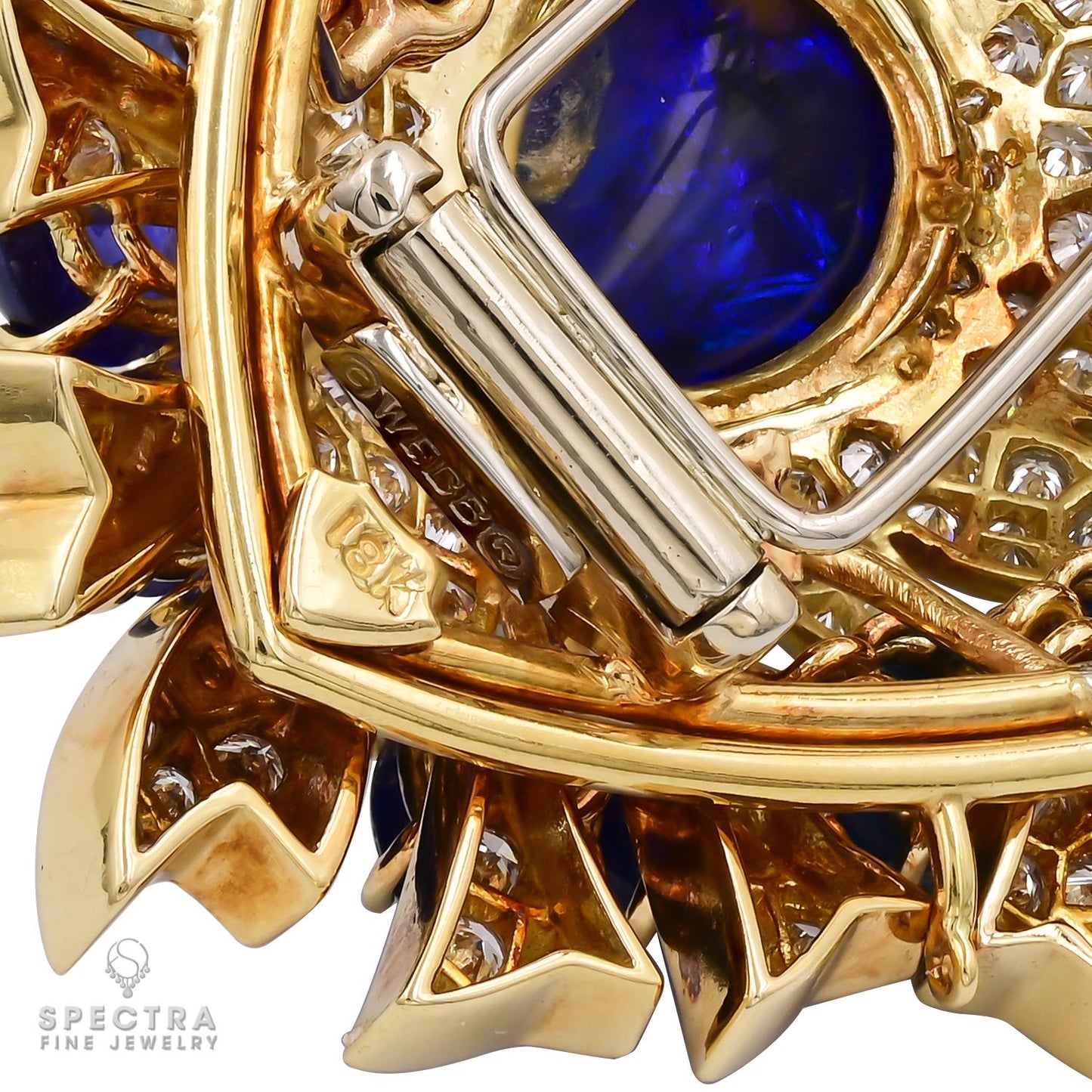 Exquisite David Webb Opal, Diamond, and Sapphire Pendant