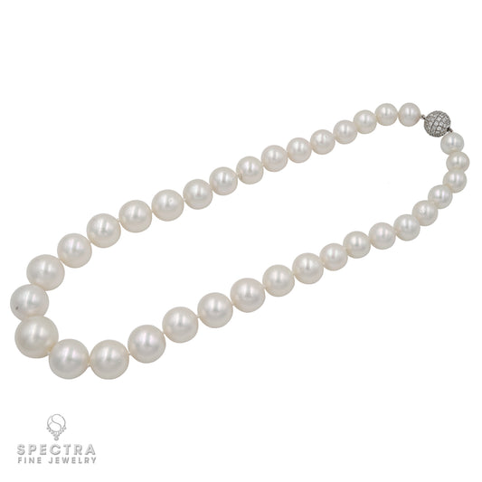 Timeless Elegance: South Sea Pearl Diamond Necklace