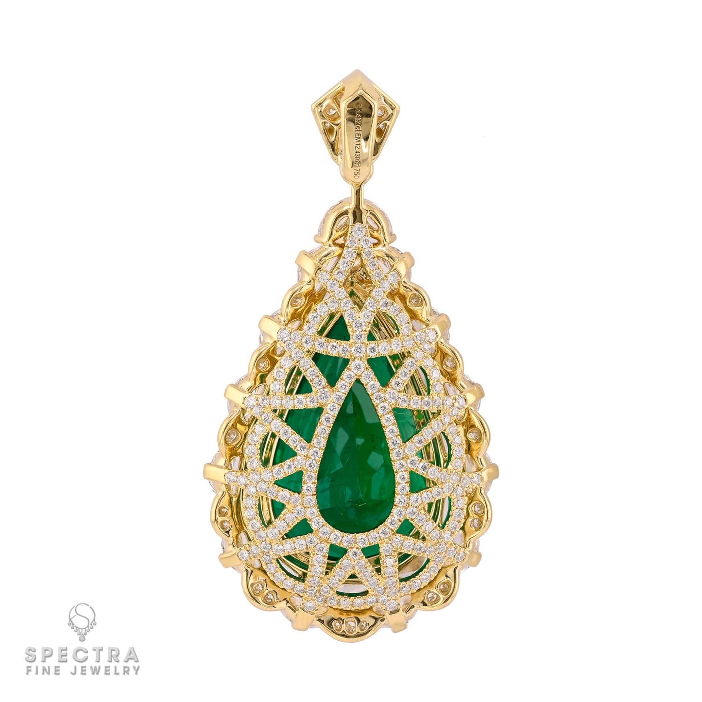 Spectra Fine Jewelry 12.43 ct. Colombian Emerald Diamond Pendant