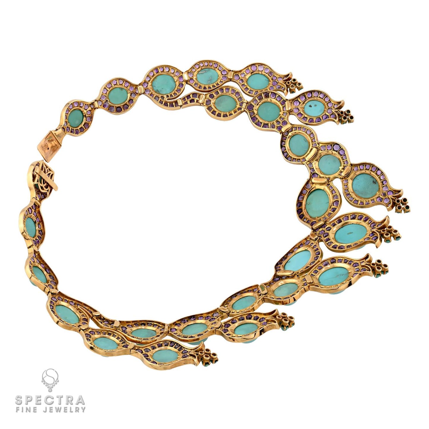 René Boivin 'Algues' Turquoise Amethyst Necklace, 1965