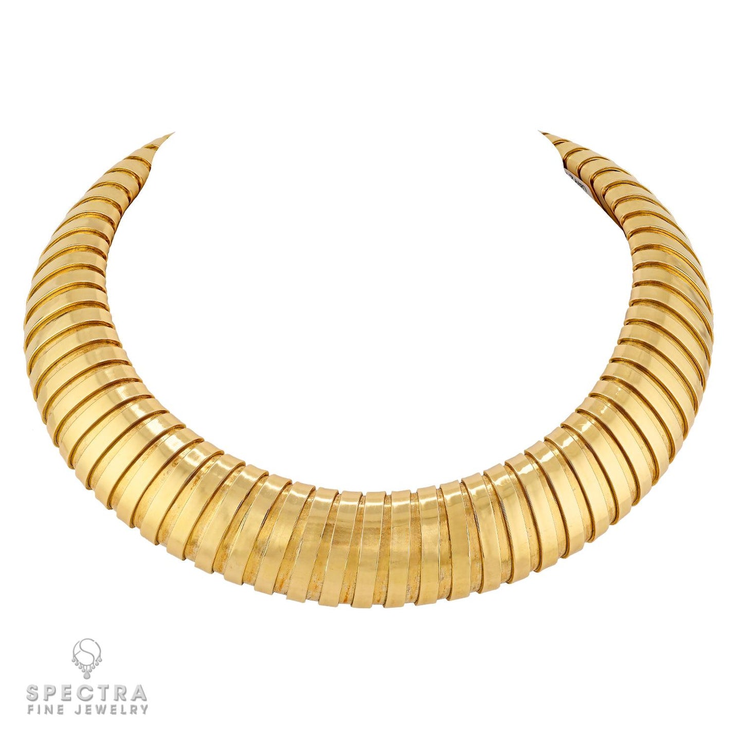 Vintage Bulgari Tubogas Choker in 18K Gold | Estate Jewelry