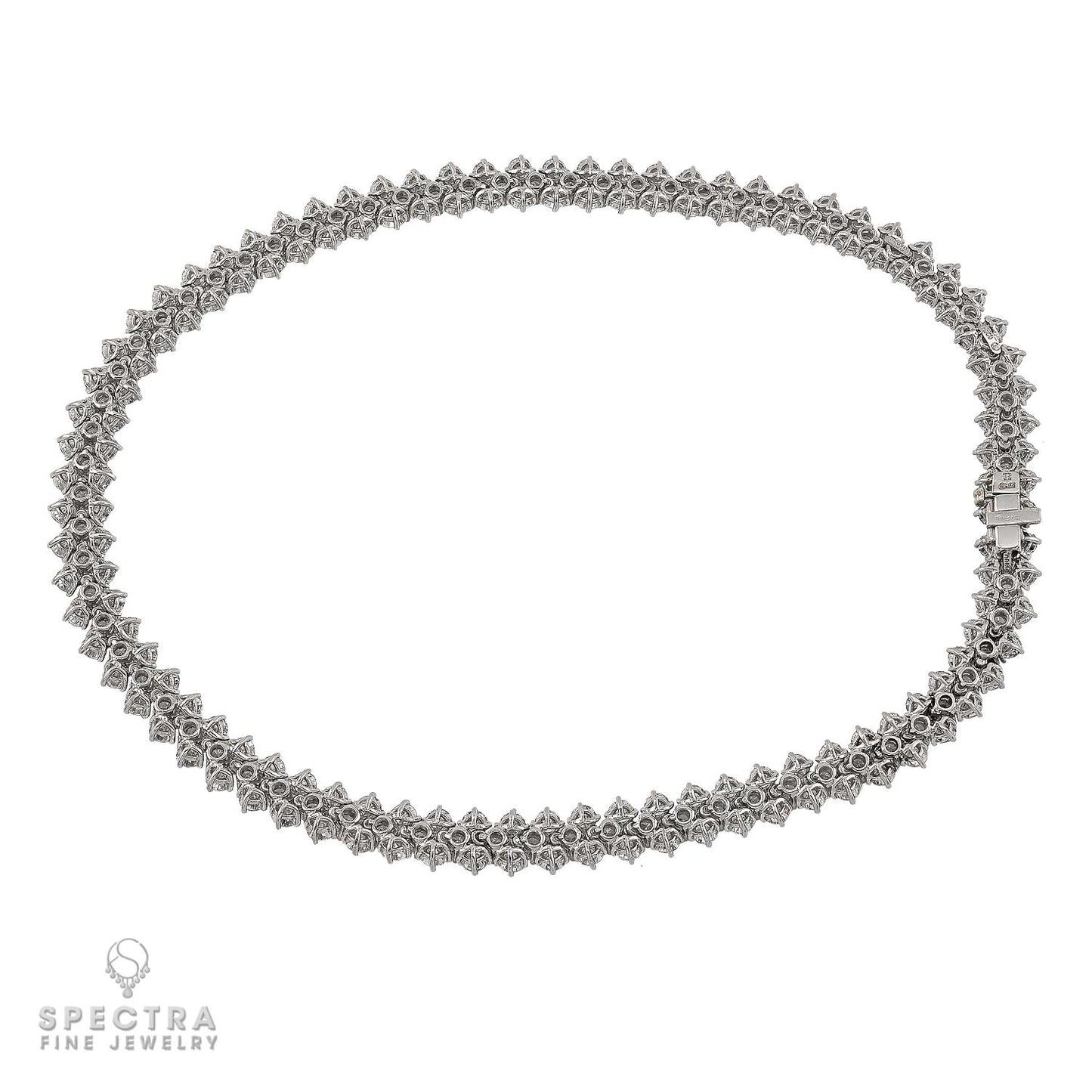 Harry Winston 44.50ct Round Diamond Platinum Necklace, Signed Jacques Timey