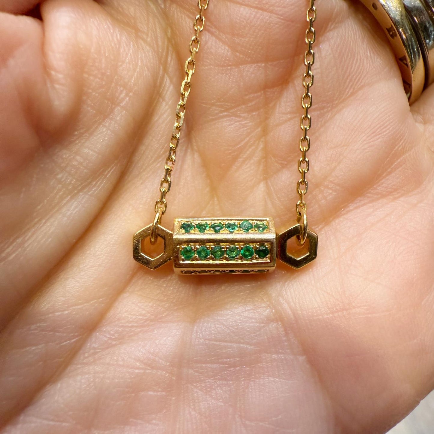 Tsavorite Gemstone Pendant Necklace in 18K Yellow Gold, 16"