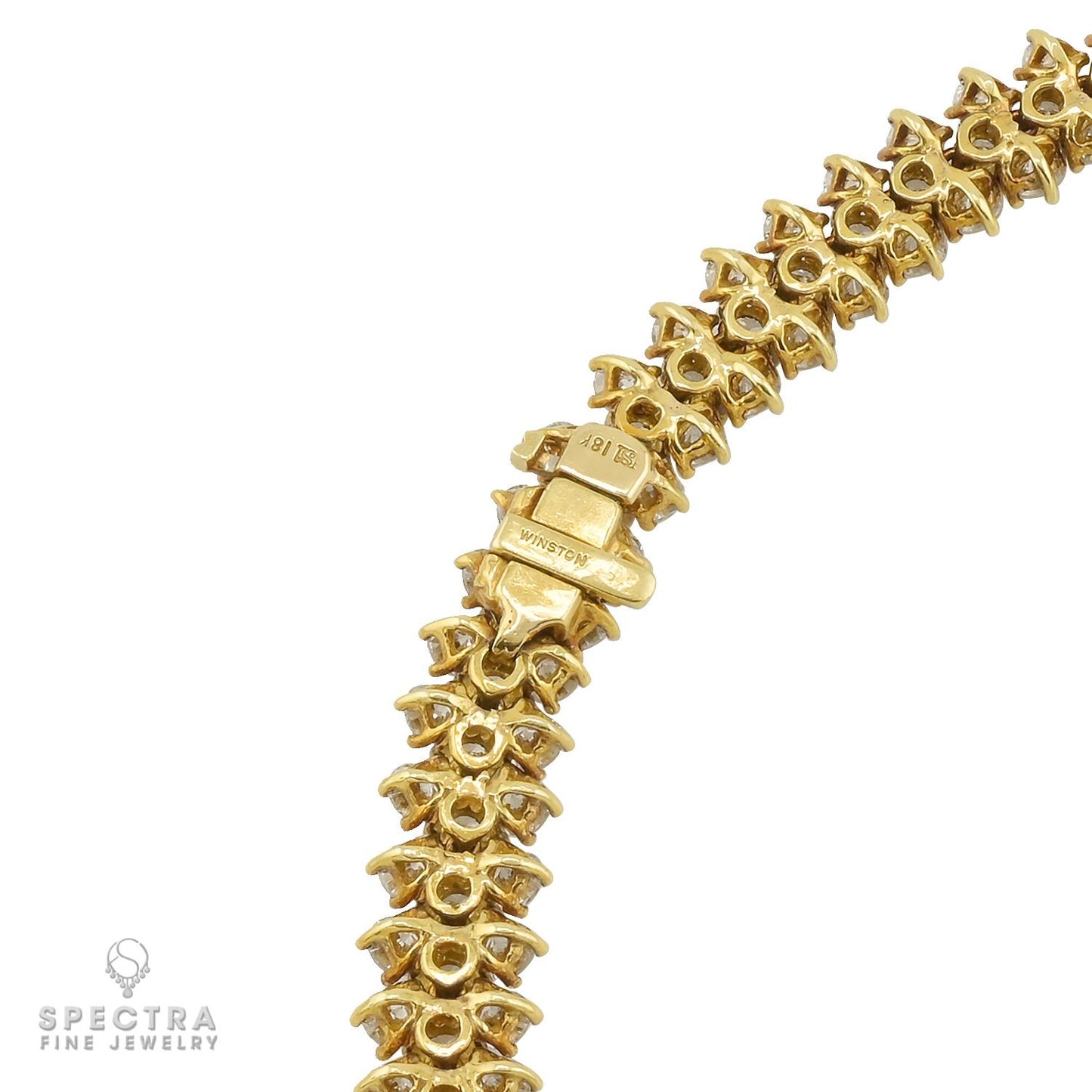 Harry Winston 35.65 cts. Diamond Necklace in 18k Yellow Gold