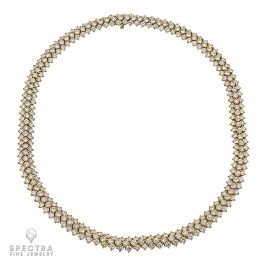 Harry Winston 33.39 cts. Diamond Necklace in 18k Yellow Gold