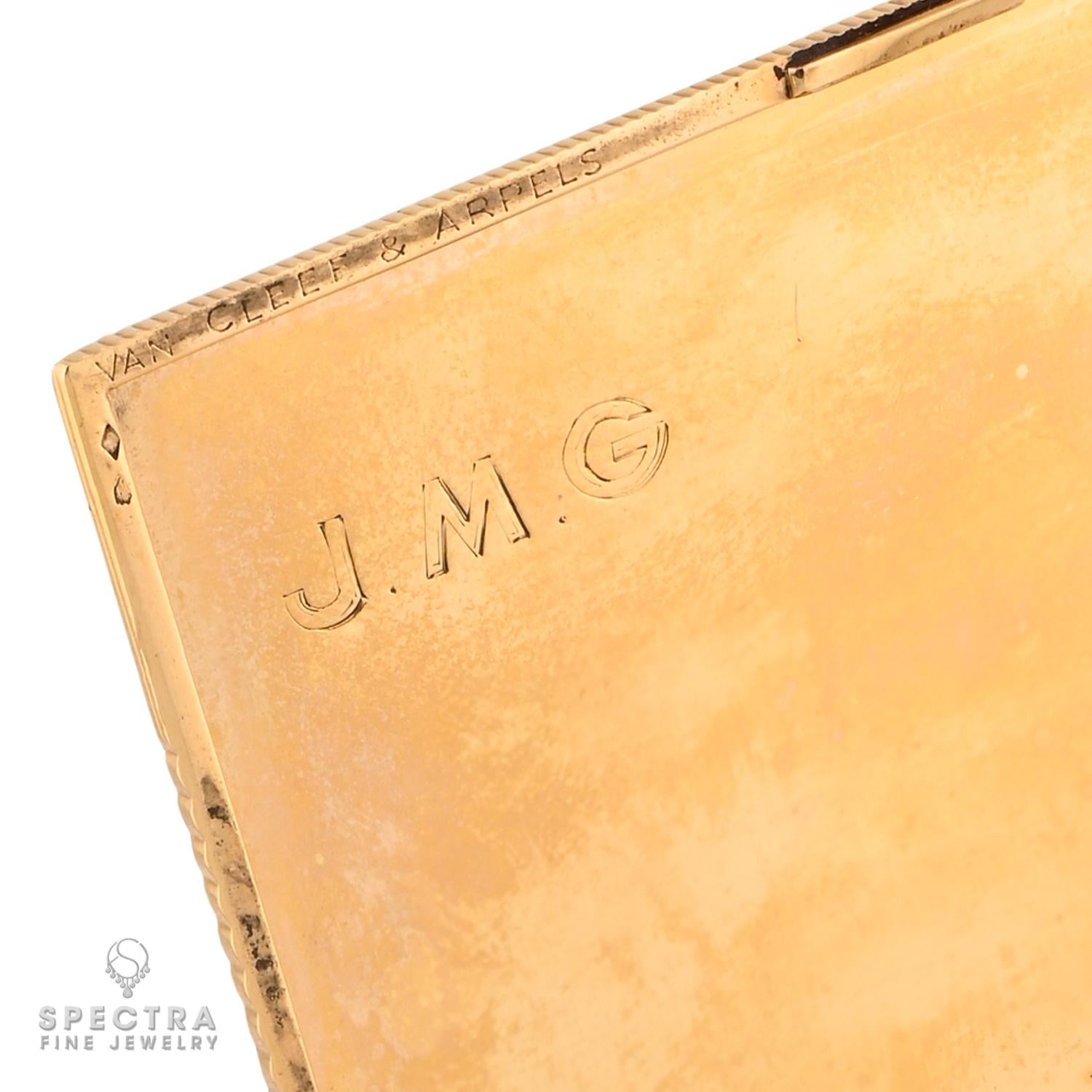Van Cleef & Arpels Vintage 18k Gold Sapphire Compact