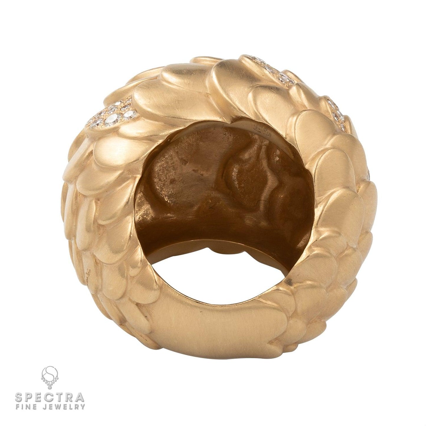 Pomellato Diamond 18K Rose Gold Bombé Cocktail Ring