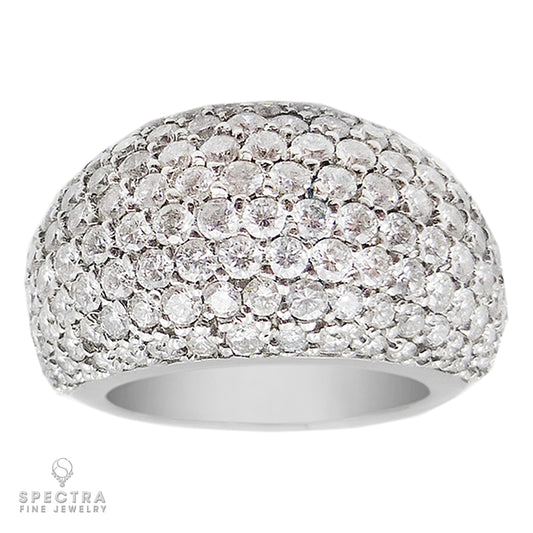 Spectra Fine Jewelry Diamond White Gold Bombé Ring