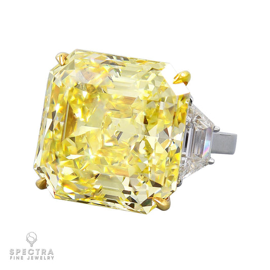 Spectra Fine Jewelry 30.02ct Fancy Intense Yellow Diamond Ring