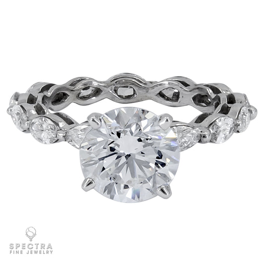 Spectra Fine Jewelry 2.23ct Diamond Round Marquise Engagement Ring Band
