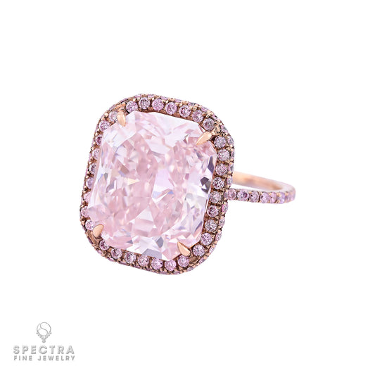 7.09ct Fancy Pink Diamond 18k Rose Gold Ring