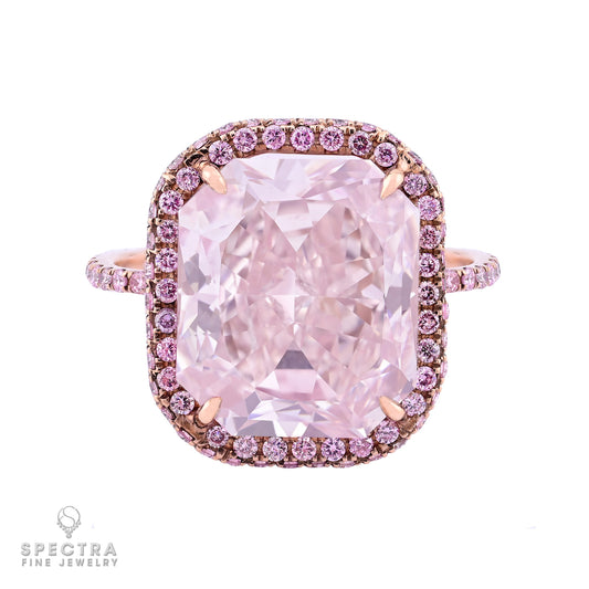 7.09ct Fancy Pink Diamond 18k Rose Gold Ring