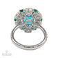 Spectra Fine Jewelry 3.40 cts. Oval Paraiba Tourmaline Emerald Diamond Ring