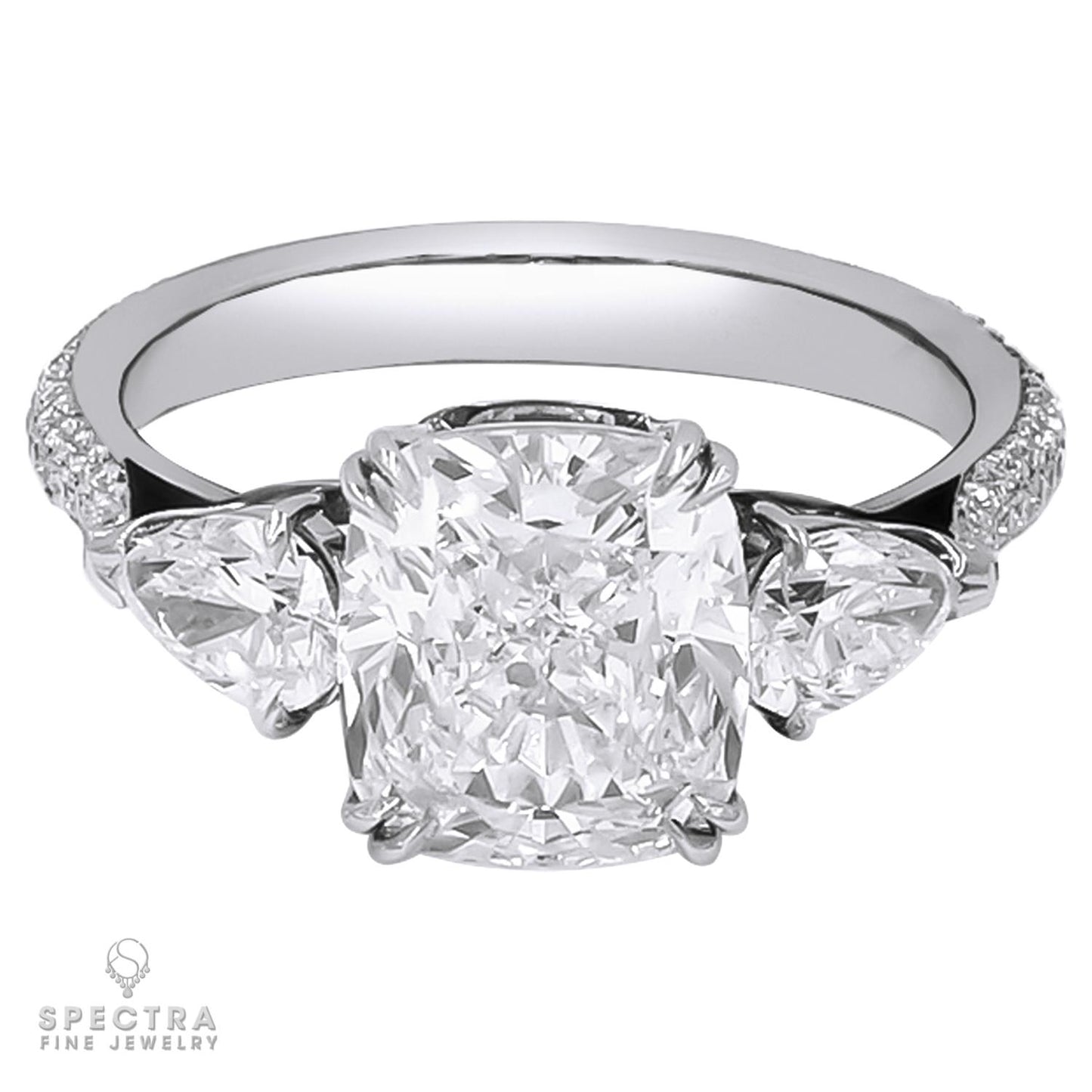 Spectra Fine Jewelry 3.05 ct. Diamond Three-Stone Engagement Ring