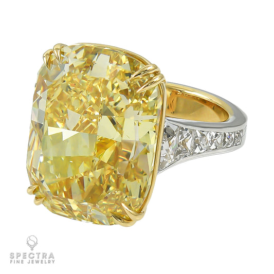 Spectra Fine Jewelry Intense Yellow Diamond Engagement Ring 22.69ct