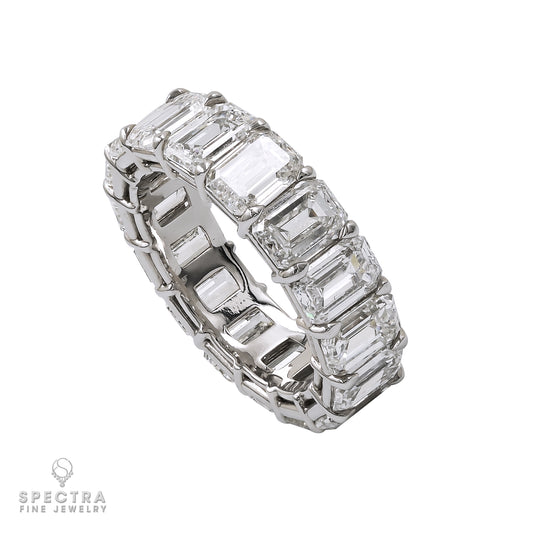 Spectra Fine Jewelry 8.78cts Emerald cut Diamond Eternity Ring
