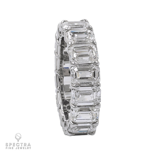 Spectra Fine Jewelry 8.78cts Emerald cut Diamond Eternity Ring