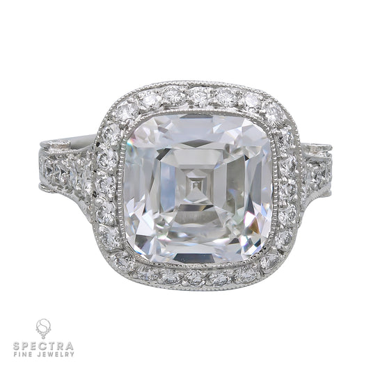 Tiffany & Co. 5.56ct Cushion Diamond Engagement Ring