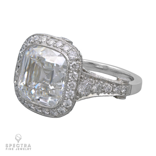 Tiffany & Co. 5.56ct Cushion Diamond Engagement Ring