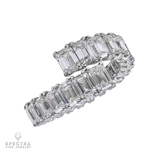 Spectra Fine Jewelry 5.92cts Emerald Cut Diamond Bypass Ring