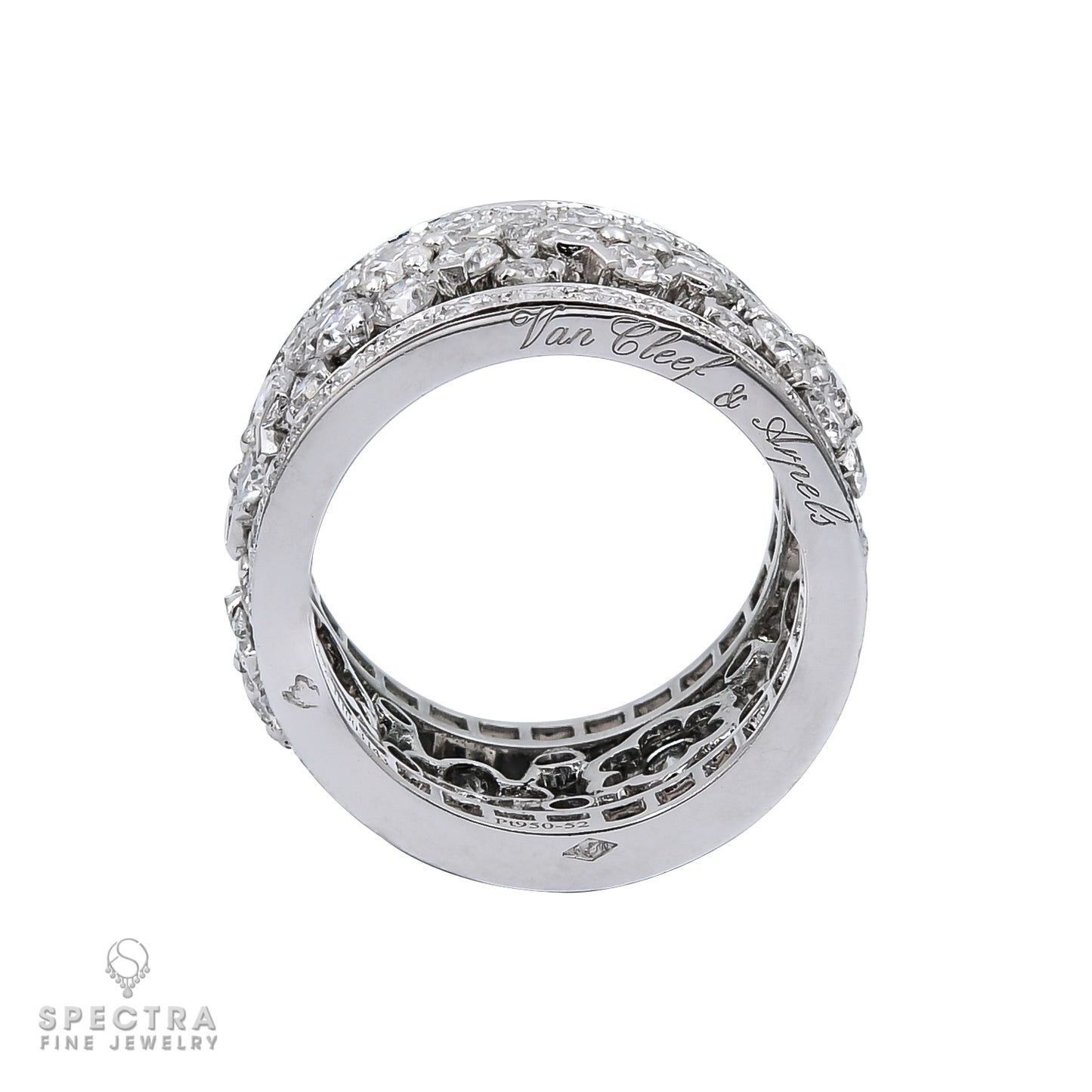 Van Cleef & Arpels Platinum Diamond Snowflake Ring