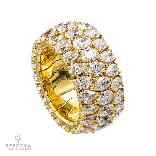 Spectra Fine Jewelry Diamond Flexible Gold Eternity Band Wedding Ring
