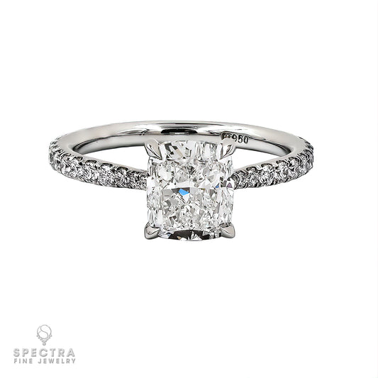 Spectra Fine Jewelry 2.02ct Cushion Diamond Engagement Ring in Platinum