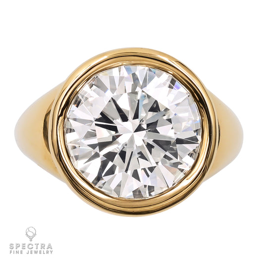 Spectra Fine Jewelry 6.02 ct. Round Cut Diamond Bezel Engagement Ring