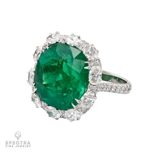 Spectra Fine Jewelry Gemstone Marvel: 23.51-Carat Certified Colombian Emerald Ring