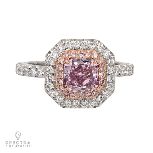 Spectra Fine Jewelry 1.10ct Fancy Intense Pink Purple Diamond Ring