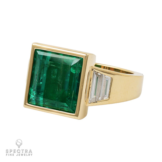 Spectra Fine Jewelry 6.77ct GIA Certified Colombian Emerald Ring