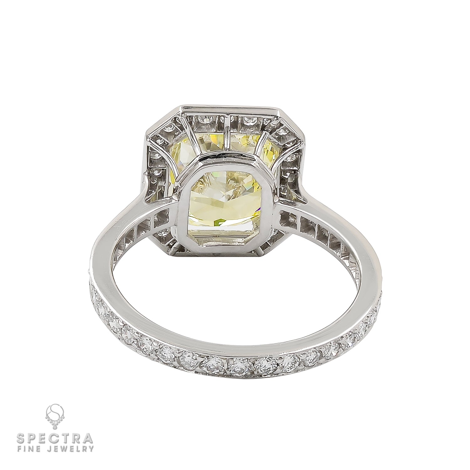 Spectra Fine Jewelry Certified 4.05ct Fancy Yellow Diamond Ring