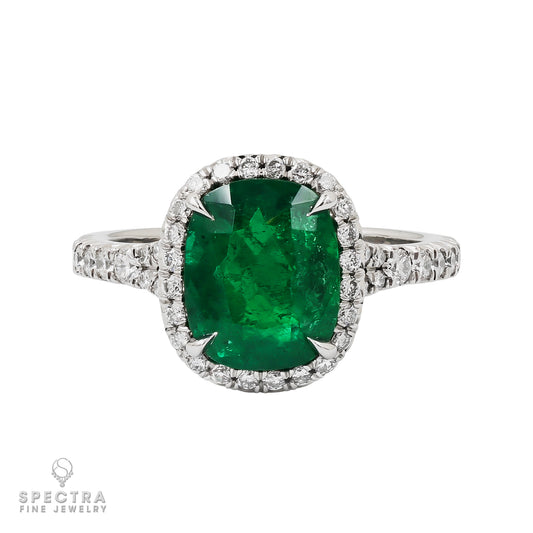 Spectra Fine Jewelry 2.26cts Emerald and Diamond Ring