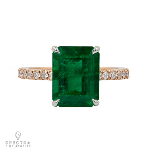 Spectra Fine Jewelry 3.22ct Himalayan Emerald Diamond Ring