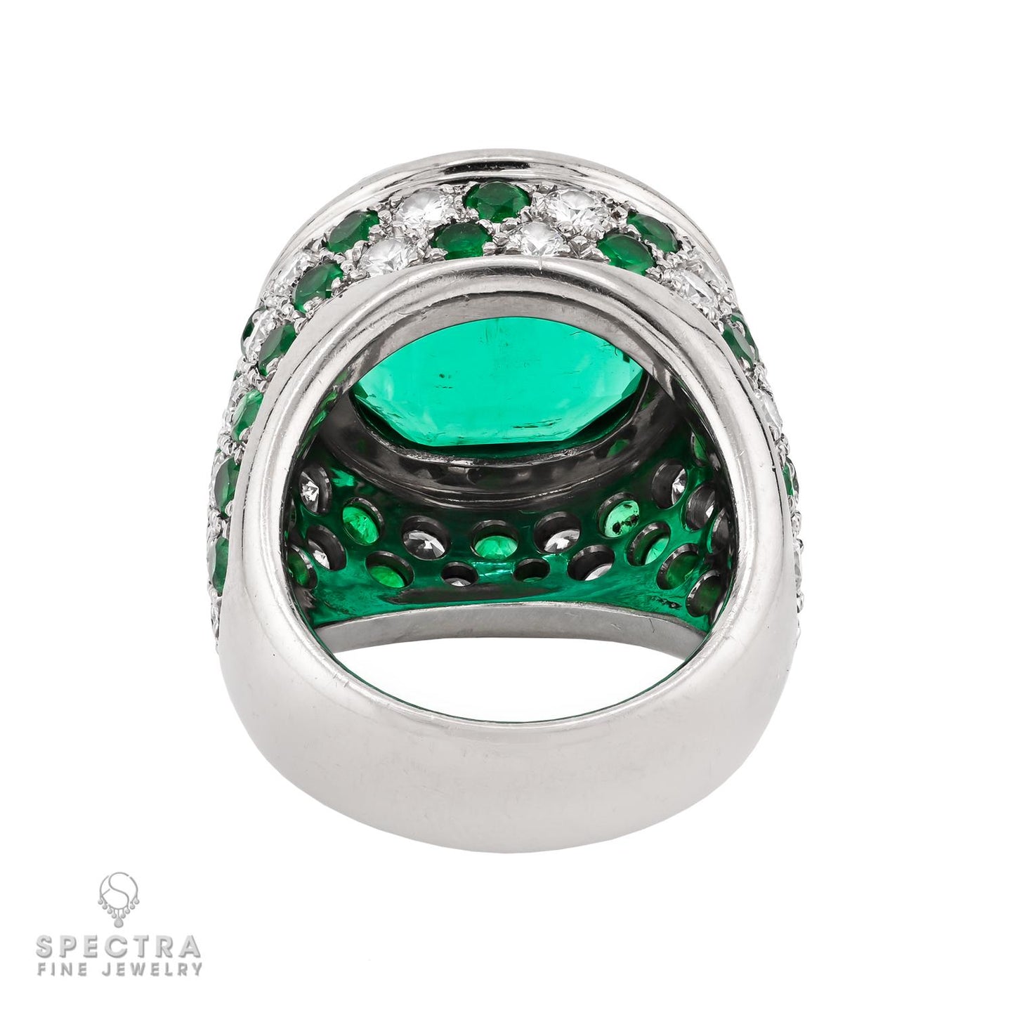 Gubelin Colombian Emerald and Diamond Ring, SSEF Certified
